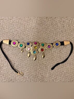Boho Multicolor Stone Elastic Waist Belt